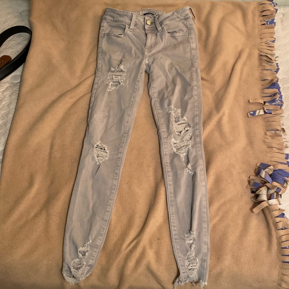 Grey American eagles outfitters jeans